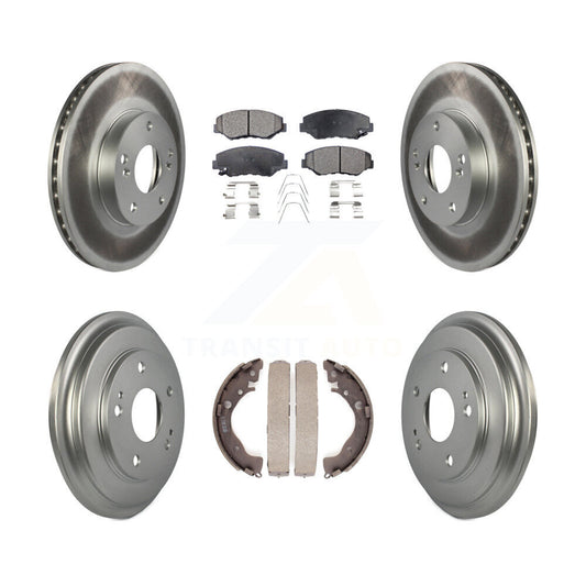 [Avant + Arrière] Kit de disque (revêtu) et plaquette (semi-métallique) de frein pour Honda Civic KGF-102378