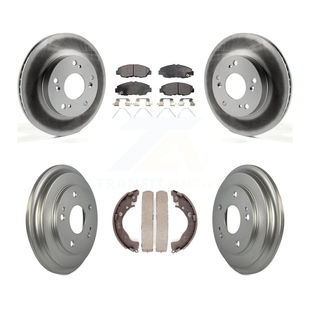 [Avant + Arrière] Kit de disque (revêtu) et plaquette (semi-métallique) de frein pour Honda Civic KGF-102379