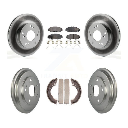 [Avant + Arrière] Kit de disque (revêtu) et plaquette (semi-métallique) de frein pour Honda Civic KGF-102379