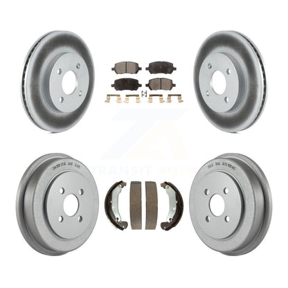 [Avant + Arrière] Kit de disque (revêtu) et plaquette (semi-métallique) de frein pour Chevrolet Cobalt Saturn Ion Pontiac Pursuit KGF-102381