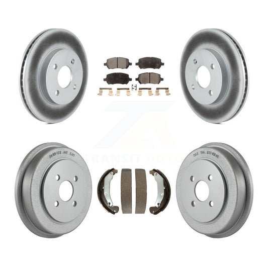 [Avant + Arrière] Kit de disque (revêtu) et plaquette (semi-métallique) de frein pour Chevrolet Cobalt Saturn Ion Pontiac Pursuit KGF-102381