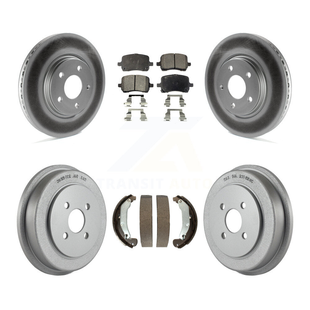 [Avant + Arrière] Kit de disque (revêtu) et plaquette (semi-métallique) de frein pour 2006 Pontiac Pursuit avec Brakes KGF-102388