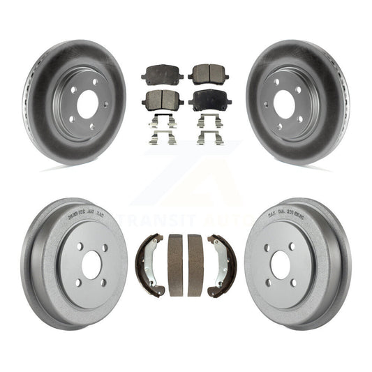 [Avant + Arrière] Kit de disque (revêtu) et plaquette (semi-métallique) de frein pour 2006 Pontiac Pursuit avec Brakes KGF-102388