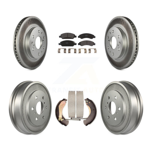 [Avant + Arrière] Kit de disque (revêtu) et plaquette (semi-métallique) de frein pour Chevrolet Silverado 1500 GMC Sierra Classic KGF-102389