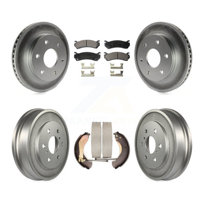 [Avant + Arrière] Kit de disque (revêtu) et plaquette (semi-métallique) de frein pour Chevrolet Silverado 1500 GMC Sierra Classic KGF-102390