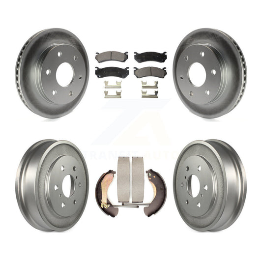 [Avant + Arrière] Kit de disque (revêtu) et plaquette (semi-métallique) de frein pour Chevrolet Silverado 1500 GMC Sierra Classic KGF-102390