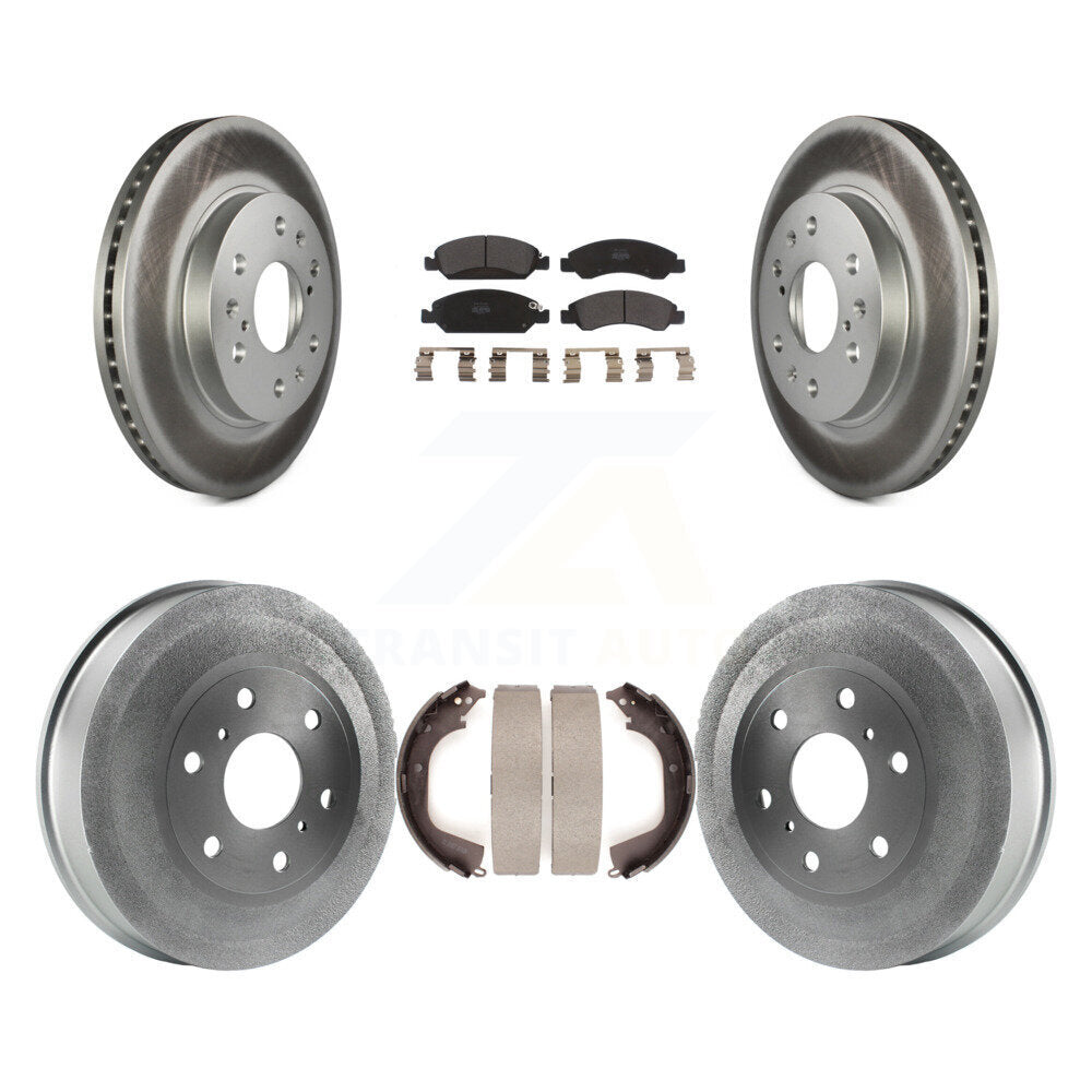 [Avant + Arrière] Kit de disque (revêtu) et plaquette (semi-métallique) de frein pour Chevrolet Silverado 1500 GMC Sierra KGF-102392