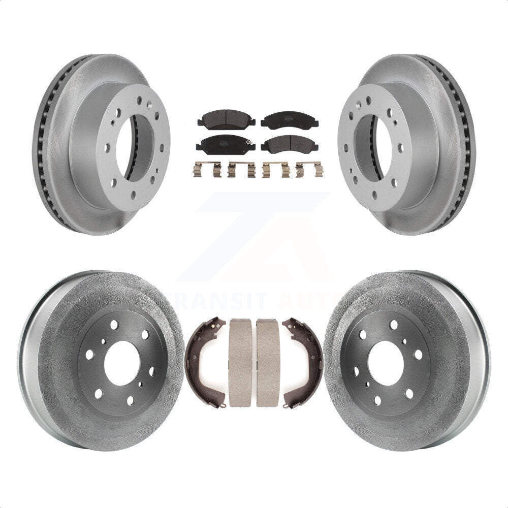 [Avant + Arrière] Kit de disque (revêtu) et plaquette (semi-métallique) de frein pour 2011 Chevrolet Silverado 1500 Hybrid KGF-102394 par Transit Auto