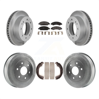 [Avant + Arrière] Kit de disque (revêtu) et plaquette (semi-métallique) de frein pour 2011 Chevrolet Silverado 1500 Hybrid KGF-102394 par Transit Auto