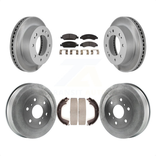 [Avant + Arrière] Kit de disque (revêtu) et plaquette (semi-métallique) de frein pour 2011 Chevrolet Silverado 1500 Hybrid KGF-102394 par Transit Auto