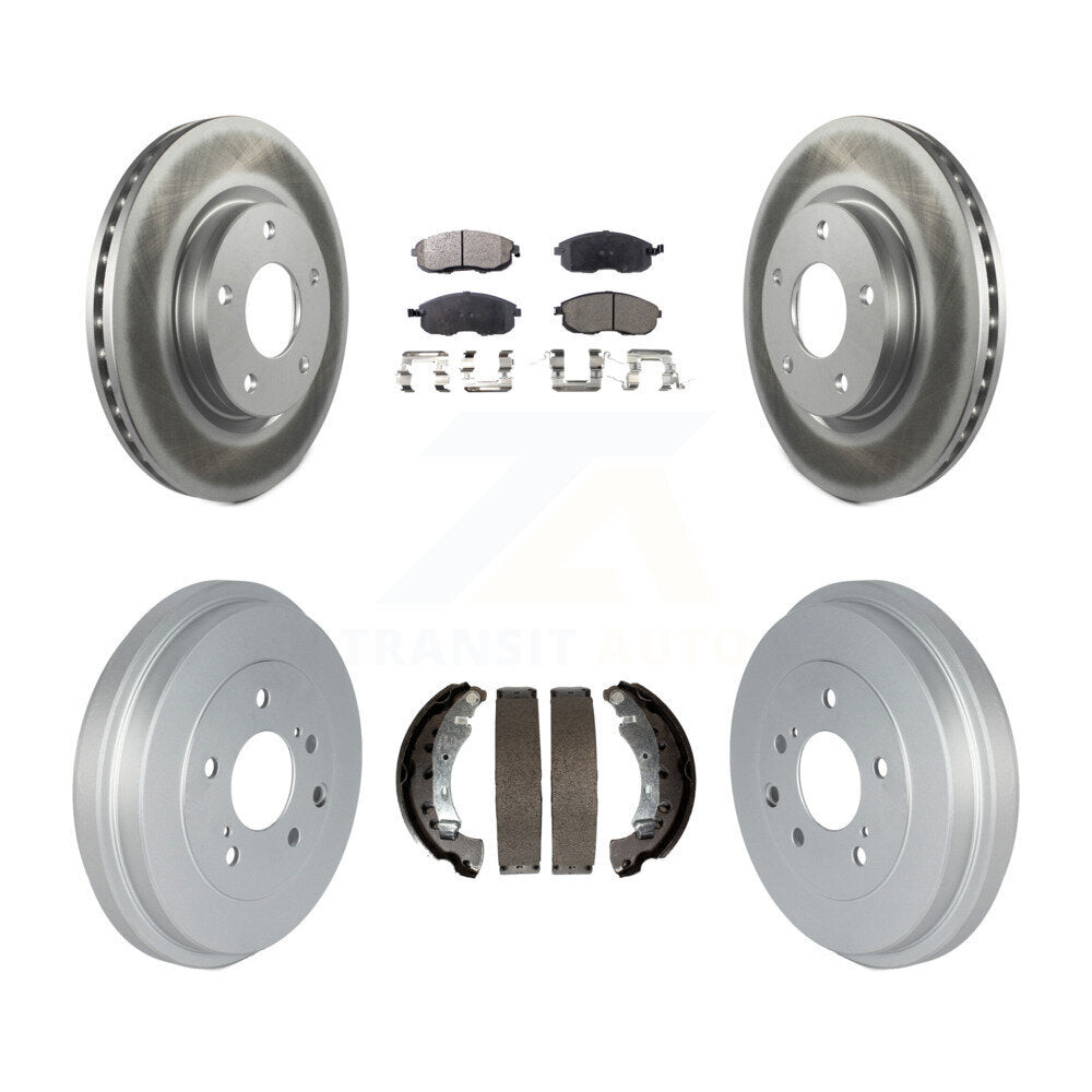 [Avant + Arrière] Kit de disque (revêtu) et plaquette (semi-métallique) de frein pour Nissan Sentra KGF-102395