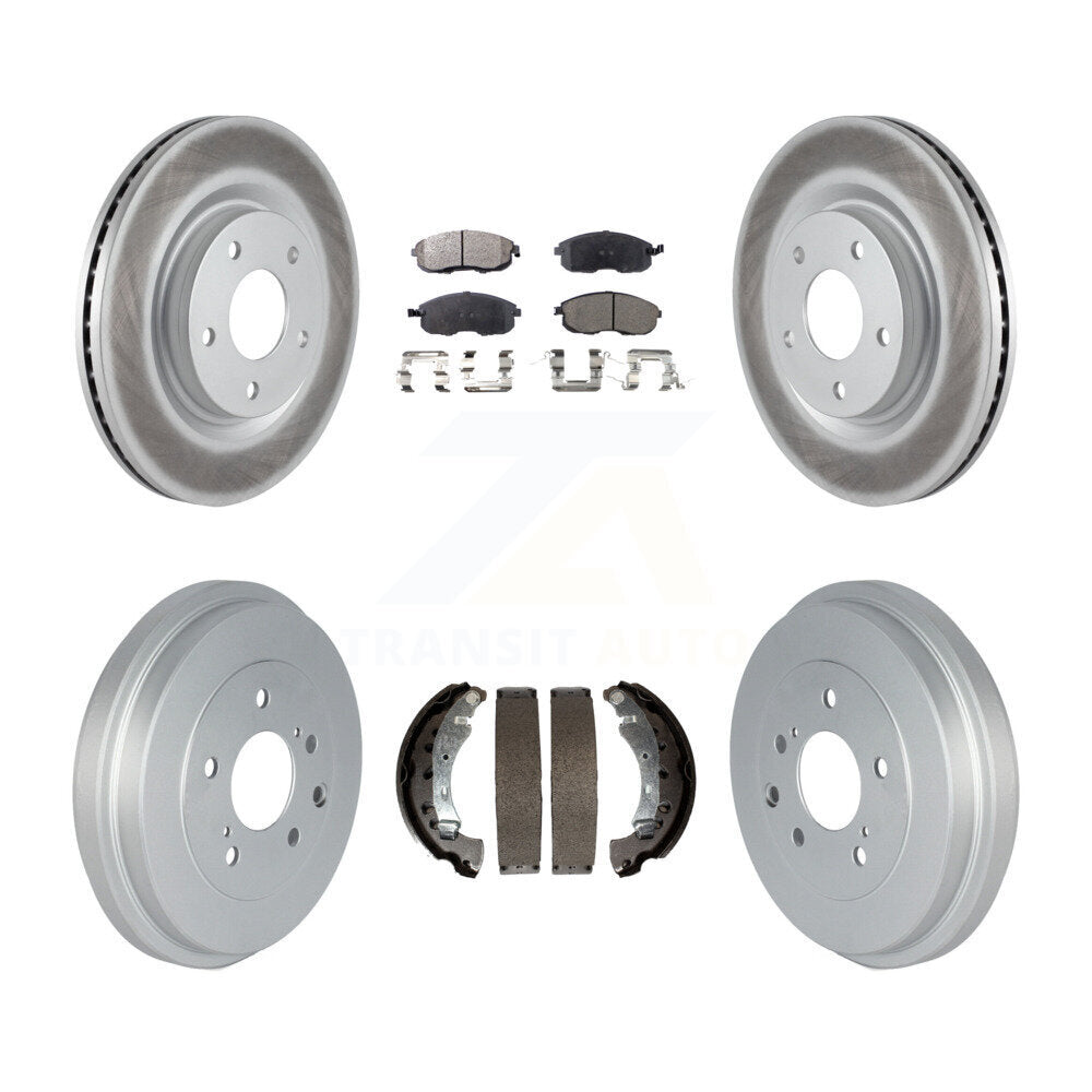[Avant + Arrière] Kit de disque (revêtu) et plaquette (semi-métallique) de frein pour 2017-2019 Nissan Sentra Turbocharged KGF-102396