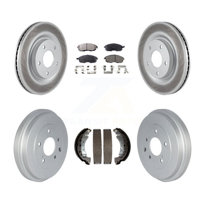 [Avant + Arrière] Kit de disque (revêtu) et plaquette (semi-métallique) de frein pour 2017-2019 Nissan Sentra Turbocharged KGF-102396