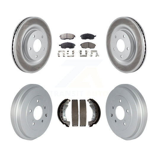 [Avant + Arrière] Kit de disque (revêtu) et plaquette (semi-métallique) de frein pour 2017-2019 Nissan Sentra Turbocharged KGF-102396