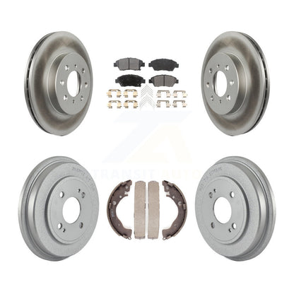 [Avant + Arrière] Kit de disque (revêtu) et plaquette (semi-métallique) de frein pour Honda Fit KGF-102397