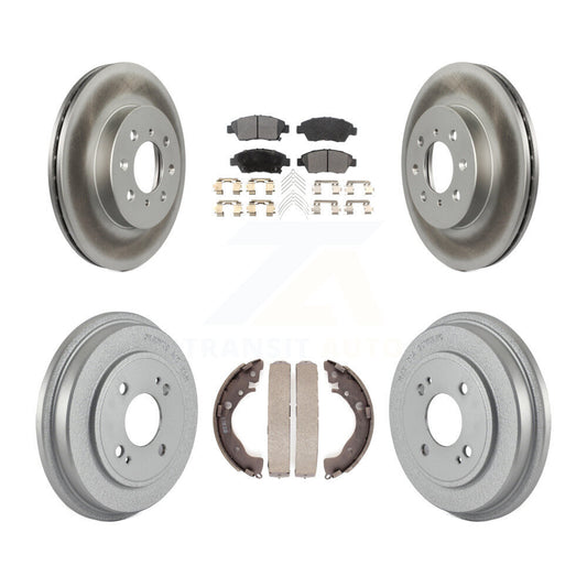[Avant + Arrière] Kit de disque (revêtu) et plaquette (semi-métallique) de frein pour Honda Fit KGF-102397