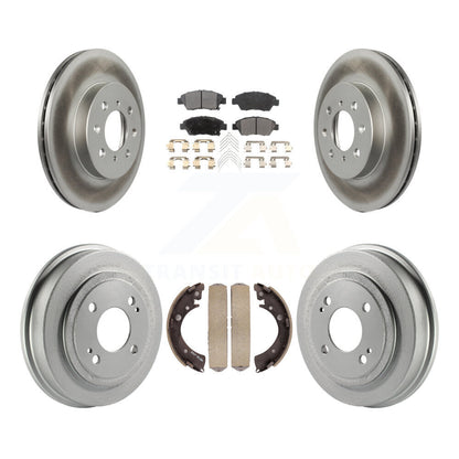 [Avant + Arrière] Kit de disque (revêtu) et plaquette (semi-métallique) de frein pour 2007-2008 Honda Fit KGF-102398