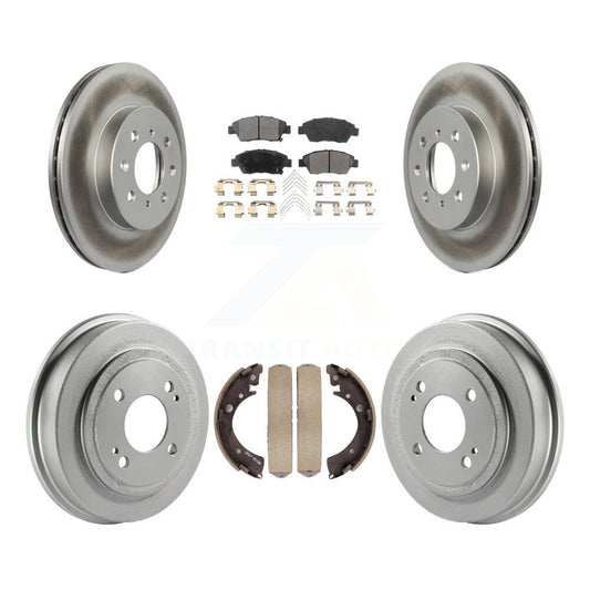 [Avant + Arrière] Kit de disque (revêtu) et plaquette (semi-métallique) de frein pour 2007-2008 Honda Fit KGF-102398