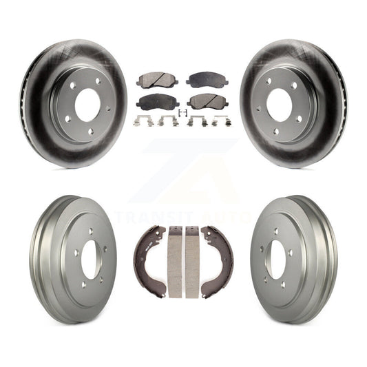 [Avant + Arrière] Kit de disque (revêtu) et plaquette (semi-métallique) de frein pour Dodge Caliber KGF-102399