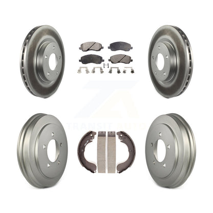 [Avant + Arrière] Kit de disque (revêtu) et plaquette (semi-métallique) de frein pour Jeep Patriot Compass Dodge Caliber Chrysler Sebring Avenger KGF-102400