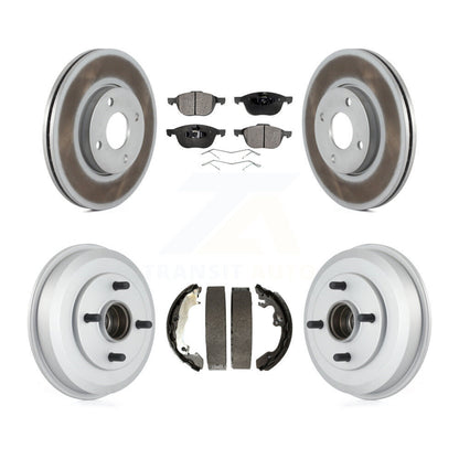 [Avant + Arrière] Kit de disque (revêtu) et plaquette (semi-métallique) de frein pour 2005-2007 Ford Focus Wheel Bearing Includes KGF-102402