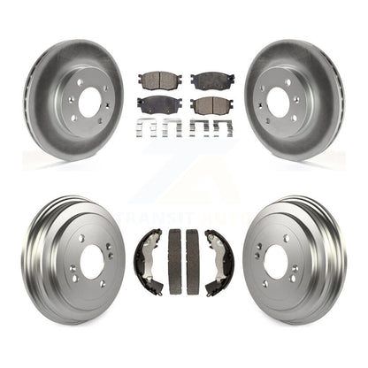 [Avant + Arrière] Kit de disque (revêtu) et plaquette (semi-métallique) de frein pour Hyundai Accent Kia Rio Rio5 KGF-102407