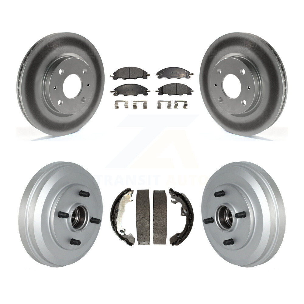[Avant + Arrière] Kit de disque (revêtu) et plaquette (semi-métallique) de frein pour 2009-2011 Ford Focus KGF-102408