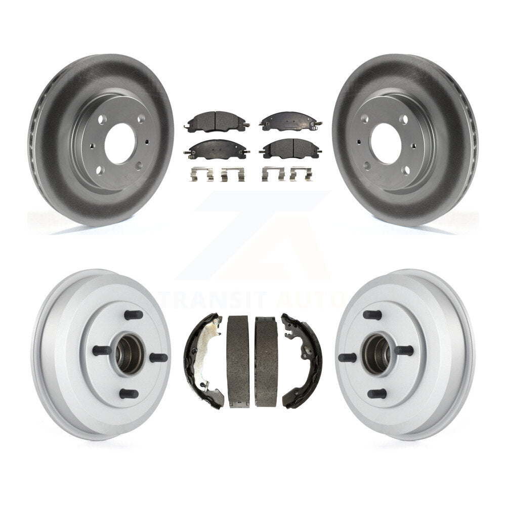 [Avant + Arrière] Kit de disque (revêtu) et plaquette (semi-métallique) de frein pour 2008 Ford Focus Wheel Bearing Includes KGF-102409