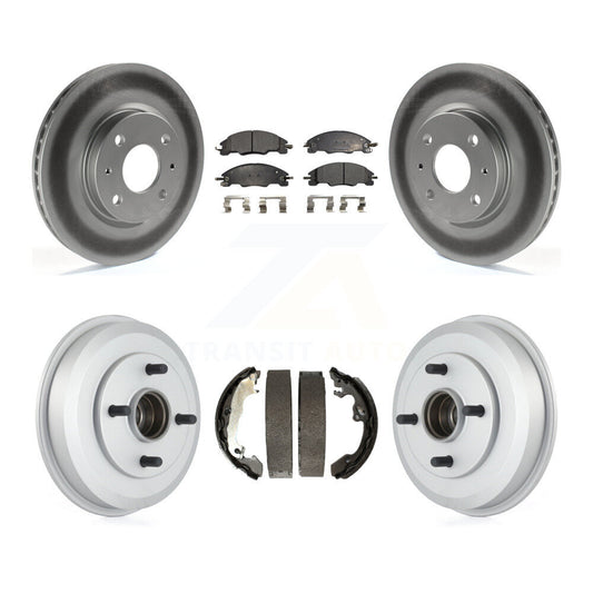 [Avant + Arrière] Kit de disque (revêtu) et plaquette (semi-métallique) de frein pour 2008 Ford Focus Wheel Bearing Includes KGF-102409