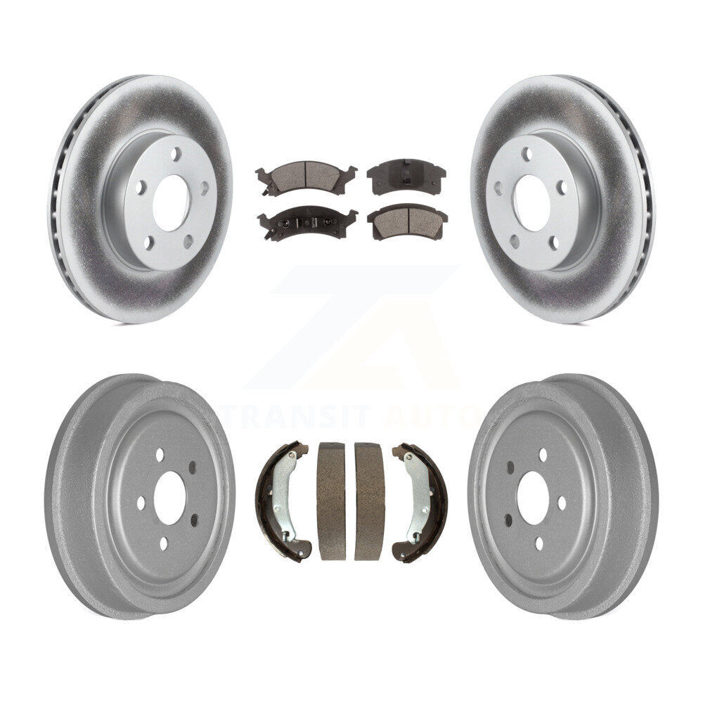 [Avant + Arrière] Kit de disque (revêtu) et plaquette (semi-métallique) de frein pour 2003-2005 Chevrolet Cavalier Pontiac Sunfire KGF-102410