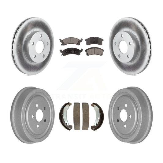 [Avant + Arrière] Kit de disque (revêtu) et plaquette (semi-métallique) de frein pour 2003-2005 Chevrolet Cavalier Pontiac Sunfire KGF-102410