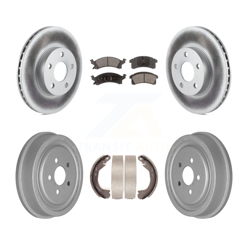 [Avant + Arrière] Kit de disque (revêtu) et plaquette (semi-métallique) de frein pour 2003 Chevrolet Cavalier avec 225mm x 45mm taille KGF-102411