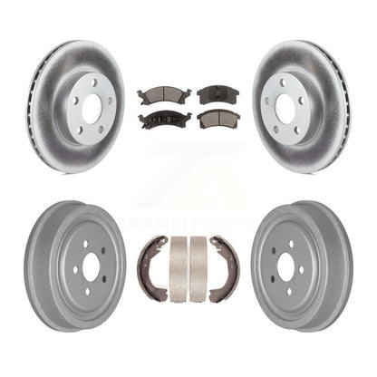 [Avant + Arrière] Kit de disque (revêtu) et plaquette (semi-métallique) de frein pour 2003 Chevrolet Cavalier avec 225mm x 45mm taille KGF-102411