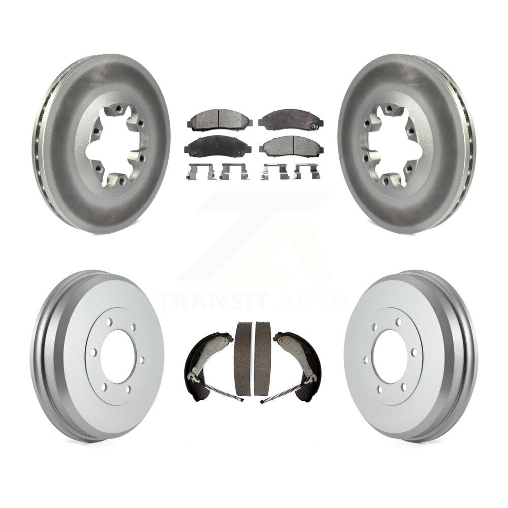 [Avant + Arrière] Kit de disque (revêtu) et plaquette (semi-métallique) de frein pour Chevrolet Colorado GMC Canyon Isuzu i-290 i-280 i-370 i-350 KGF-102412