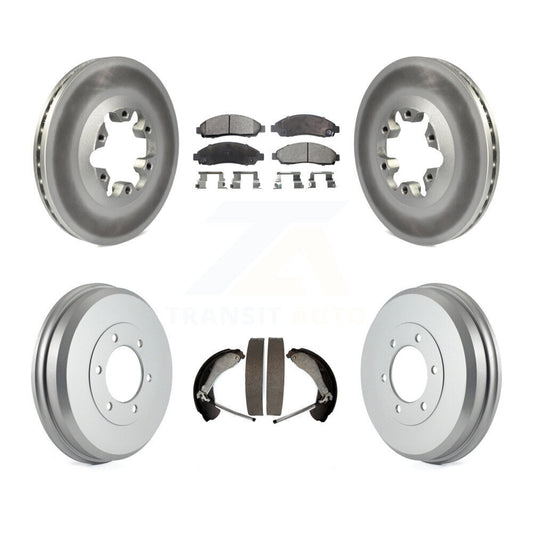 [Avant + Arrière] Kit de disque (revêtu) et plaquette (semi-métallique) de frein pour Chevrolet Colorado GMC Canyon Isuzu i-290 i-280 i-370 i-350 KGF-102412