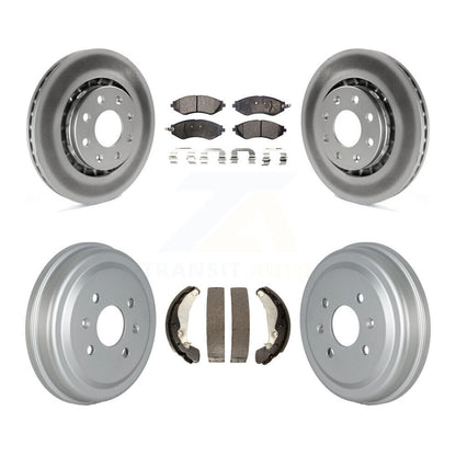 [Avant + Arrière] Kit de disque (revêtu) et plaquette (semi-métallique) de frein pour Chevrolet Aveo Spark Aveo5 Pontiac G3 Suzuki Wave Wave5 Swift+ KGF-102413