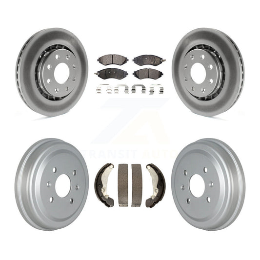 [Avant + Arrière] Kit de disque (revêtu) et plaquette (semi-métallique) de frein pour Chevrolet Aveo Spark Aveo5 Pontiac G3 Suzuki Wave Wave5 Swift+ KGF-102413