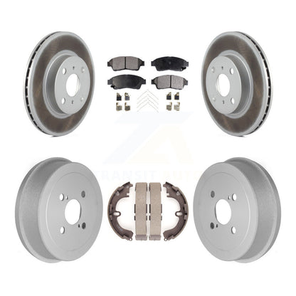 [Avant + Arrière] Kit de disque (revêtu) et plaquette (semi-métallique) de frein pour 1993-1997 Toyota Corolla Geo Prizm KGF-102414