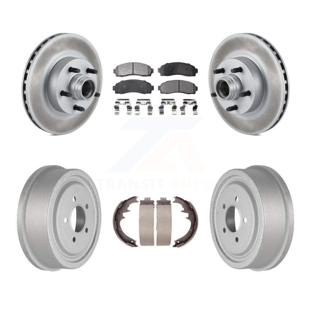 [Avant + Arrière] Kit de disque (revêtu) et plaquette (semi-métallique) de frein pour 2006-2009 Ford Ranger RWD avec 10" Diameter KGF-102415