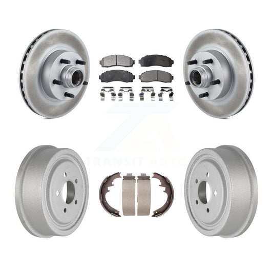 [Avant + Arrière] Kit de disque (revêtu) et plaquette (semi-métallique) de frein pour 2006-2009 Ford Ranger RWD avec 10" Diameter KGF-102415