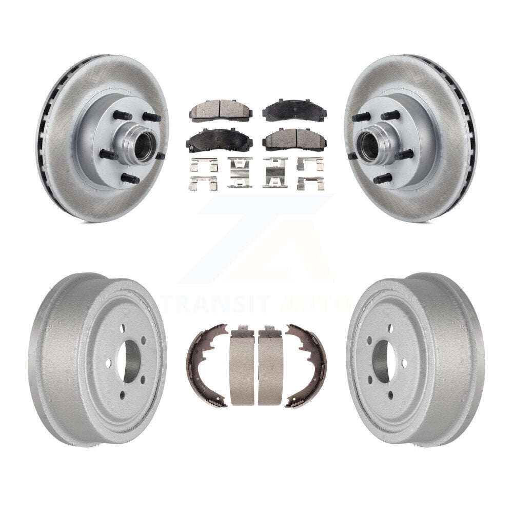 [Avant + Arrière] Kit de disque (revêtu) et plaquette (semi-métallique) de frein pour Ford Ranger avec 10" Diameter KGF-102416