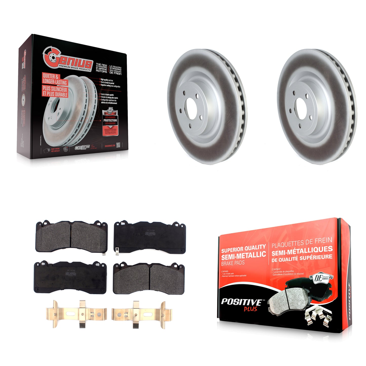 [Avant] Kit de disque (revêtu) et plaquette (semi-métallique) de frein pour Ford Mustang KGF-102429