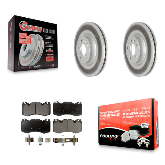 [Avant] Kit de disque (revêtu) et plaquette (semi-métallique) de frein pour Land Rover Range Sport avec 363mm Diameter Rotor KGF-102440