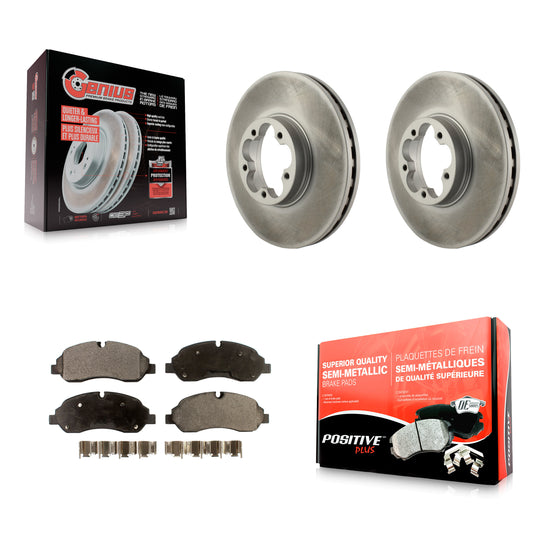 [Avant] Kit de disque (revêtu) et plaquette (semi-métallique) de frein pour Ford Transit-350 HD KGF-102446