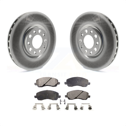 [Avant] Kit de disque (revêtu) et plaquette (semi-métallique) de frein pour 2017 Jeep Compass avec 305mm Diameter Rotor KGF-102452 par Transit Auto