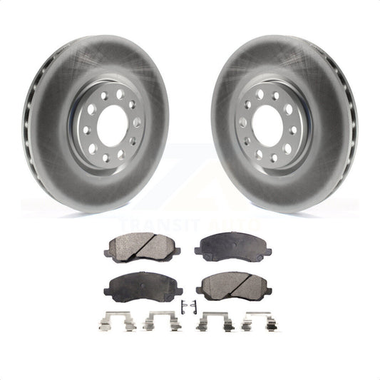 [Avant] Kit de disque (revêtu) et plaquette (semi-métallique) de frein pour 2017 Jeep Compass avec 305mm Diameter Rotor KGF-102452 par Transit Auto