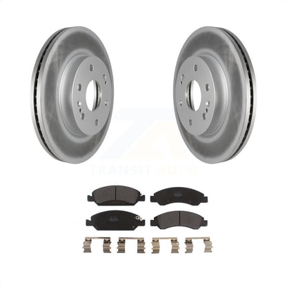 [Avant] Kit de disque (revêtu) et plaquette (semi-métallique) de frein pour 2019 Chevrolet Silverado 1500 LD avec 4 Piston Caliper KGF-102460 par Transit Auto