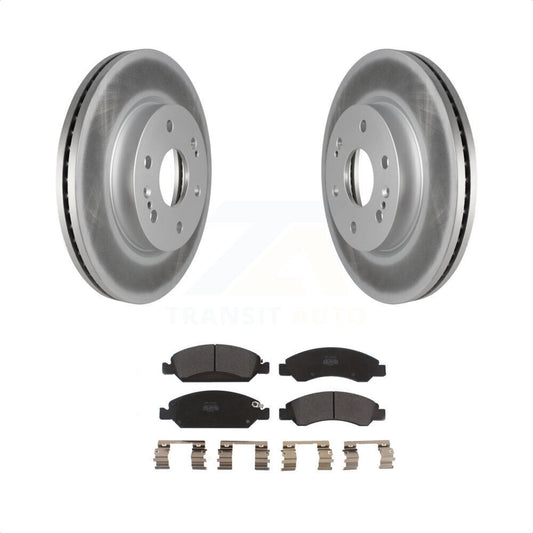 [Avant] Kit de disque (revêtu) et plaquette (semi-métallique) de frein pour 2019 Chevrolet Silverado 1500 LD avec 4 Piston Caliper KGF-102460 par Transit Auto