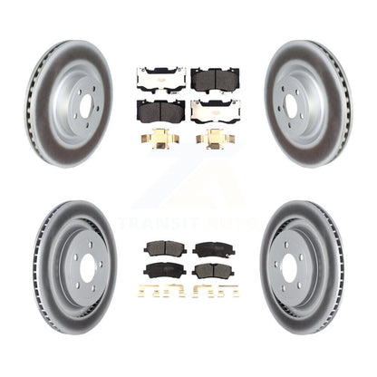 [Avant + Arrière] Kit de disque (revêtu) et plaquette (semi-métallique) de frein pour Ford Mustang KGF-102464