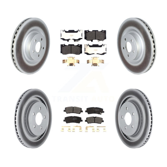 [Avant + Arrière] Kit de disque (revêtu) et plaquette (semi-métallique) de frein pour Ford Mustang KGF-102464